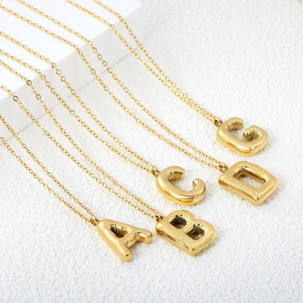BUBBLE NECKLACE LETTERS