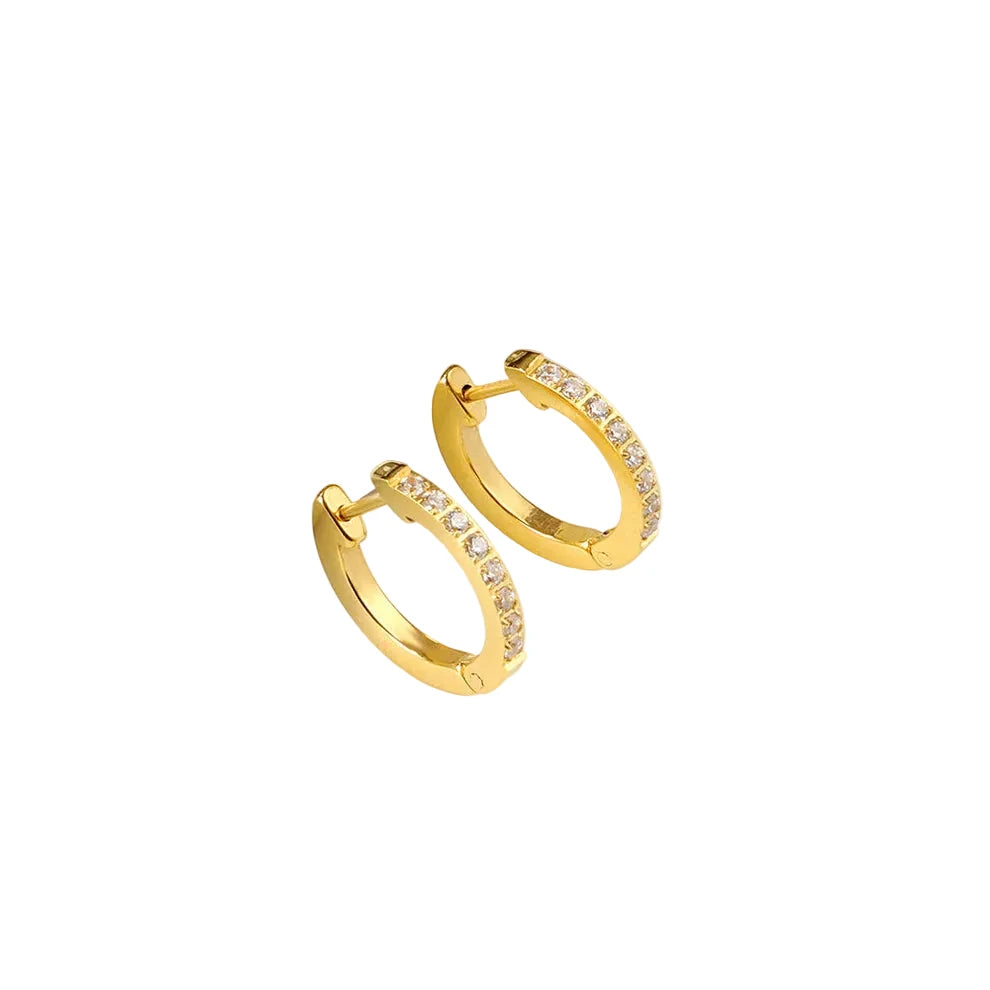 ROUND DIAMOND EARRING - CRYSTAL